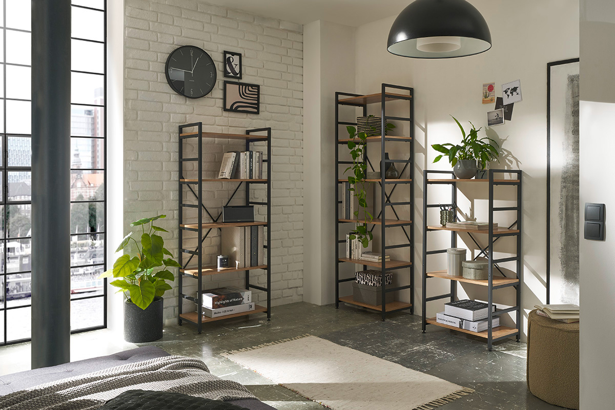 Branca Regał z 5 półkami dąb dziki